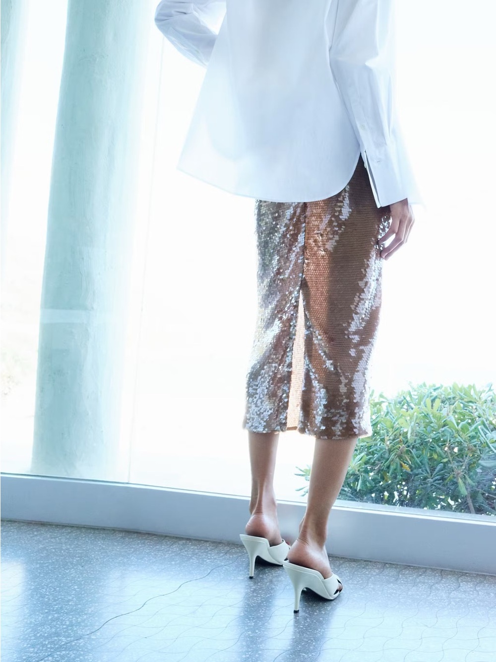NWT (size 8) MANGO SEQUINNED MIDI-SKIRT - Picture 5 of 10